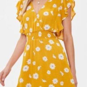 NWT Forever 21 Floral Print Mini Surplice Dress